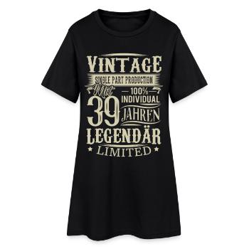 39. Geburtstag Vintage Legendär - Frauen T-Shirt-Kleid - Schwarz - Vorne