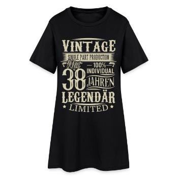 38. Geburtstag Vintage Legendär - Frauen T-Shirt-Kleid - Schwarz - Vorne