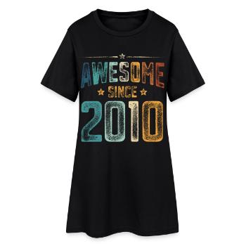 2010 Naissance Année de naissance - Robe T-shirt Femme - noir - Devant