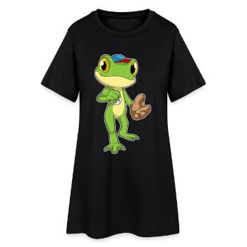Frog Baseball Gant de baseball - Robe T-shirt Femme - noir - Devant