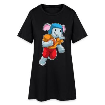 Elephant Sport de football américain - Robe T-shirt Femme - noir - Devant