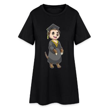 Meerkat Student Diploma University - Women’s T-Shirt Dress - black - Front