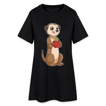 Meerkat Apple - Women’s T-Shirt Dress - black - Front