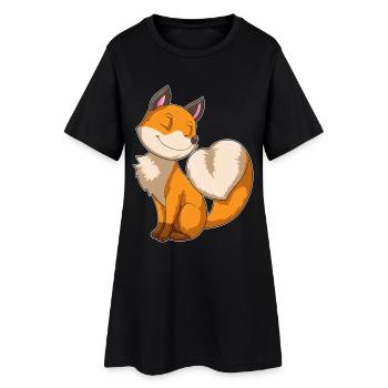 Fox Heart - Women’s T-Shirt Dress - black - Front