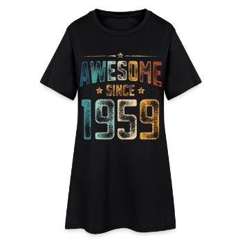 1959 Naissance Anniversaire Année de naissance - Robe T-shirt Femme - noir - Devant