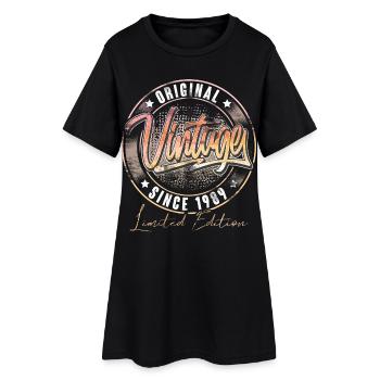 1989 Année de naissance Anniversaire Vintage - Robe T-shirt Femme - noir - Devant