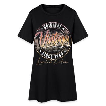 1969 Année de naissance Anniversaire Vintage - Robe T-shirt Femme - noir - Devant
