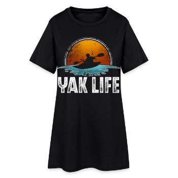 Kayak Kayaking - Women’s T-Shirt Dress - black - Front