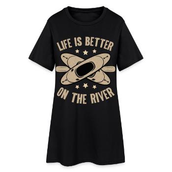 Kayak Kayaking - Women’s T-Shirt Dress - black - Front