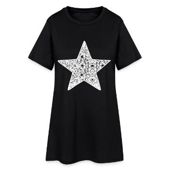 L’étoile de la nuit - Robe T-shirt Femme - noir - Devant