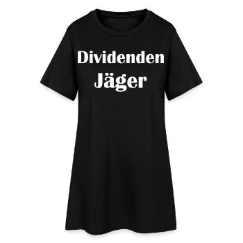 Dividendenjäger - Frauen T-Shirt-Kleid - Schwarz - Vorne