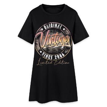 2006 Geburtsjahr 18.Geburtstag Vintage - Frauen T-Shirt-Kleid - Schwarz - Vorne