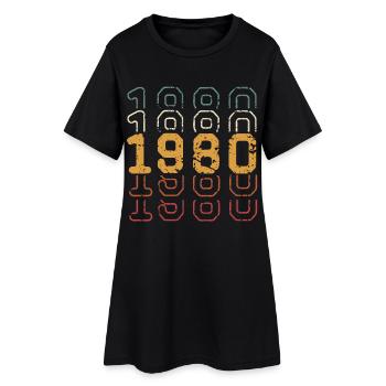 1980 - Robe T-shirt Femme - noir - Devant