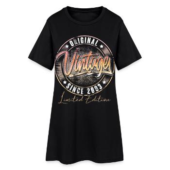 2003 Year of birth Birthday Vintage - Women’s T-Shirt Dress - black - Front