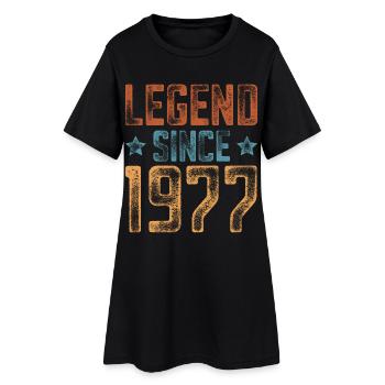 1977 Naissance Année de naissance Anniversaire - Robe T-shirt Femme - noir - Devant
