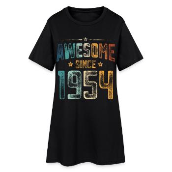 1954 Naissance Année de naissance - Robe T-shirt Femme - noir - Devant