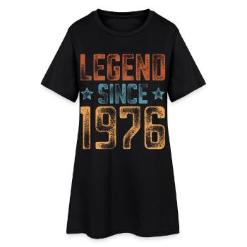 1976 Naissance Année de naissance Anniversaire - Robe T-shirt Femme - noir - Devant