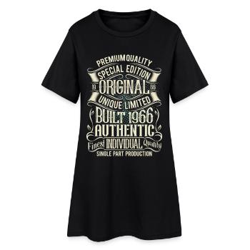 1966 Born Birthday Retro Vintage - Women’s T-Shirt Dress - black - Front