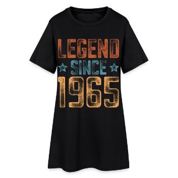 1965 Naissance Année de naissance Anniversaire - Robe T-shirt Femme - noir - Devant