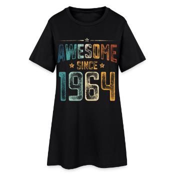 1964 Naissance Anniversaire Année de naissance - Robe T-shirt Femme - noir - Devant