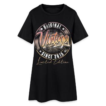 2015 Année de naissance Anniversaire Vintage - Robe T-shirt Femme - noir - Devant