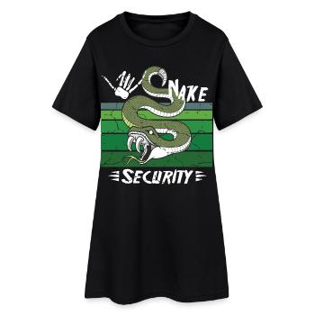 Sécurité des serpents - Robe T-shirt Femme - noir - Devant