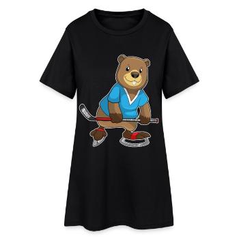Biber Eishockey Eishockeyschläger - Frauen T-Shirt-Kleid - Schwarz - Vorne