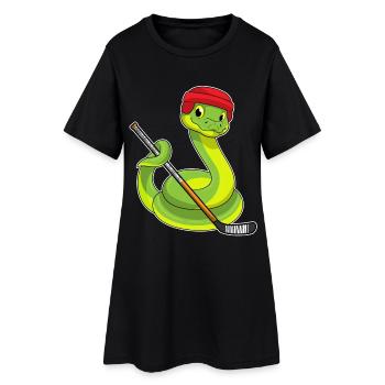 Bâton de hockey sur glace Snake - Robe T-shirt Femme - noir - Devant