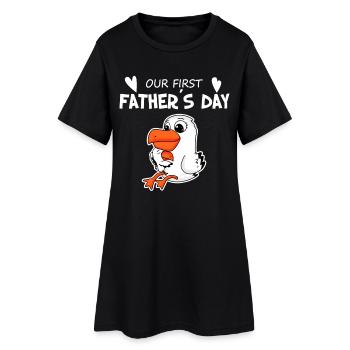 Father's Day - First Father's Day Gift - Women’s T-Shirt Dress - black - Front