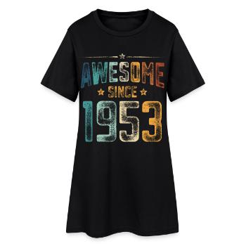 1953 Naissance Année de naissance - Robe T-shirt Femme - noir - Devant