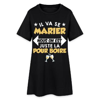 Humour EVG Cadeau Futur Marié Garçon Mariage Team - Robe T-shirt Femme - noir - Devant