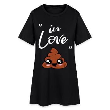 J’aime les excréments mignons pile de merde - Robe T-shirt Femme - noir - Devant