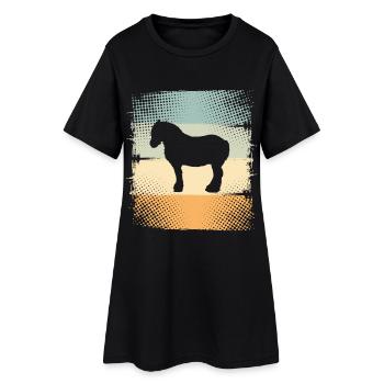 Cheval - Robe T-shirt Femme - noir - Devant