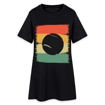 Balle de tennis - Robe T-shirt Femme - noir - Devant