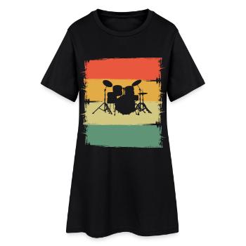 Percussion - Robe T-shirt Femme - noir - Devant