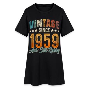 1959 Année de naissance Anniversaire Année de construction Millésime - Robe T-shirt Femme - noir - Devant