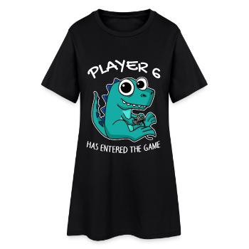 Le joueur 6 est entré dans le jeu Baby - Robe T-shirt Femme - noir - Devant