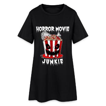 Film d’horreur Popcorn Film d’horreur Cinéma Soirée cinéma - Robe T-shirt Femme - noir - Devant