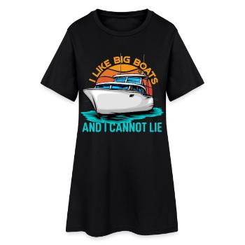 J’aime les gros bateaux et je ne peux pas mentir - Robe T-shirt Femme - noir - Devant