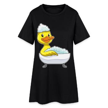 Baignoire de bain pour canards - Robe T-shirt Femme - noir - Devant