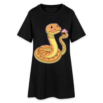 Muffin serpent - Robe T-shirt Femme - noir - Devant