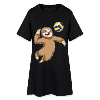 Joueuse de volley-ball paresseux Volley-ball - Robe T-shirt Femme - noir - Devant