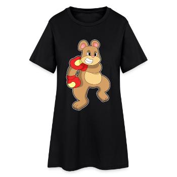 Boxer Bear Boxer Gants de boxe Boxe - Robe T-shirt Femme - noir - Devant