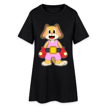 Boxer Dog Gants de boxe Boxe Boxe - Robe T-shirt Femme - noir - Devant