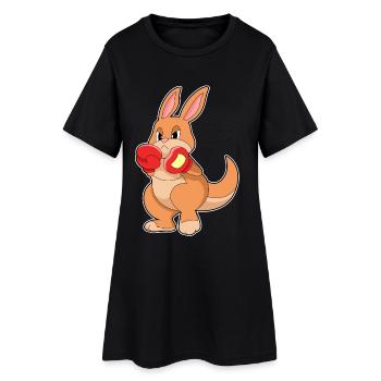 Kangaroo Boxer Boxer Gants de boxe - Robe T-shirt Femme - noir - Devant