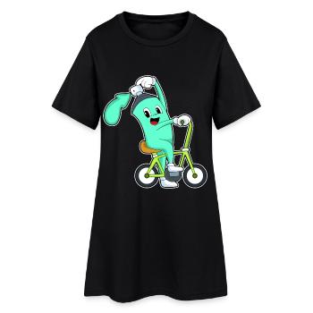 Spraydose Fahrrad - Frauen T-Shirt-Kleid - Schwarz - Vorne