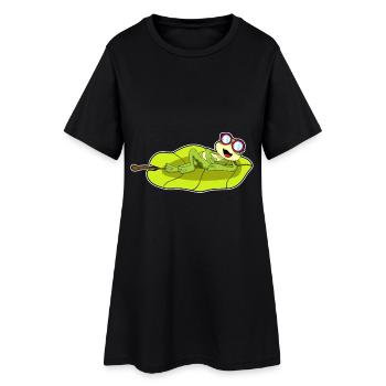Frog Glasses - Women’s T-Shirt Dress - black - Front
