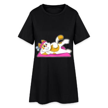 Gymnastique de fitness yoga pour chats - Robe T-shirt Femme - noir - Devant