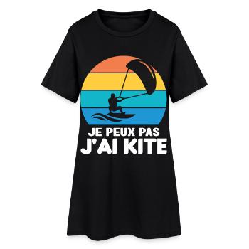 Je Peux Pas J'ai Kite Cadeau Humour - Robe T-shirt Femme - noir - Devant