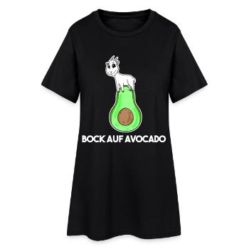 Bock auf Avocado - Ziege Ziegenbock - Frauen T-Shirt-Kleid - Schwarz - Vorne
